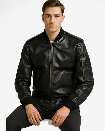Commander Leather Bomber